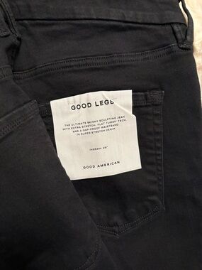 Good American Black Good Leg Jeans - Good Legs size 14-18
